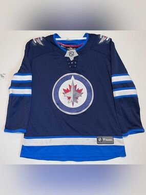 Winnipeg Jets Fanatics Home Jersey Sz Youth L/xl